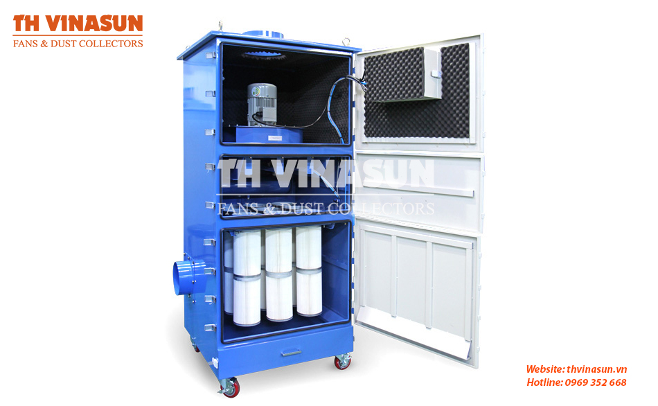 tu-hut-bui-di-dong Cấu tạo bên trong của Tủ hút bụi di động công nghiệp Cadtridge