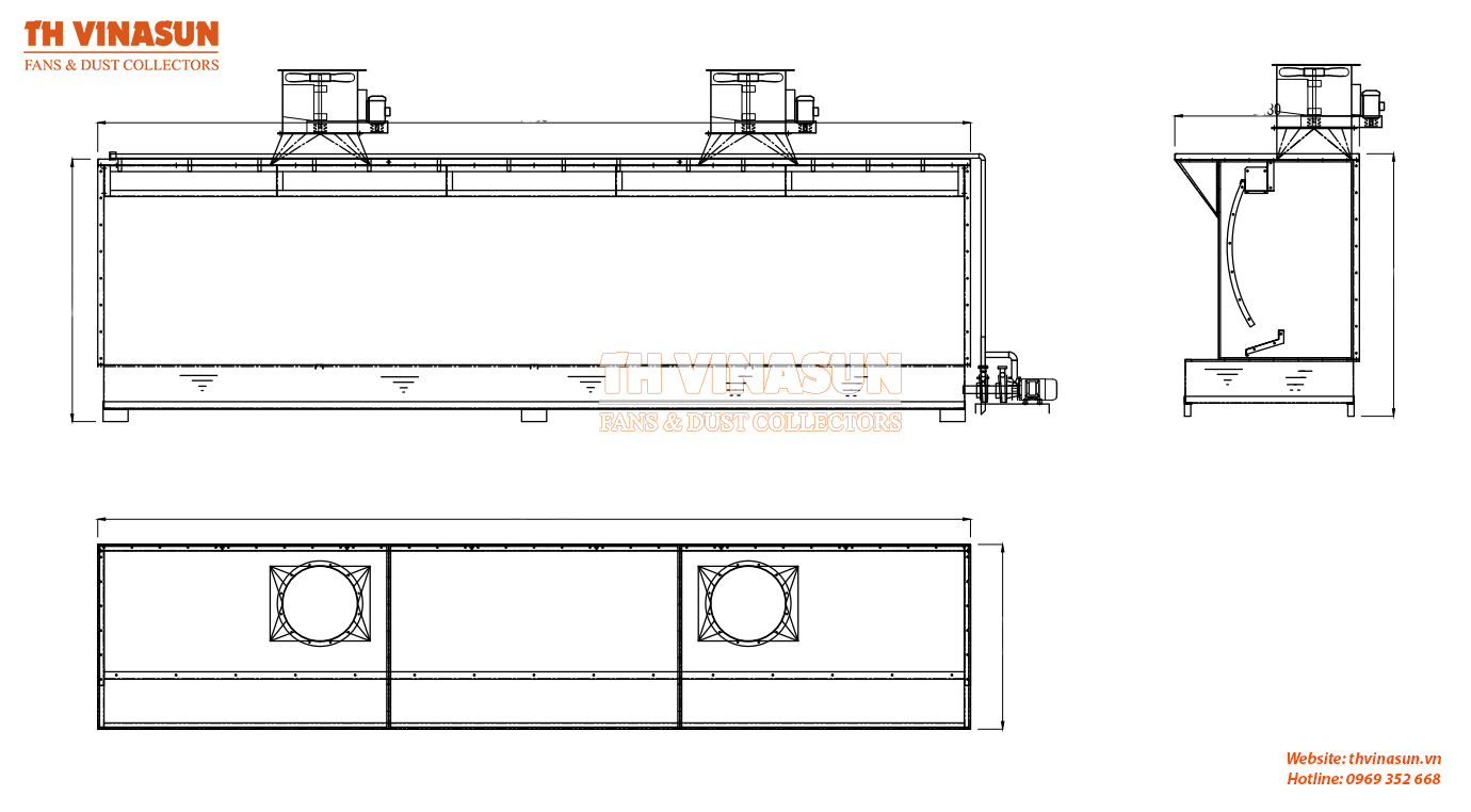 Bản vẽ kỹ thuật hệ thống hút bụi sơn