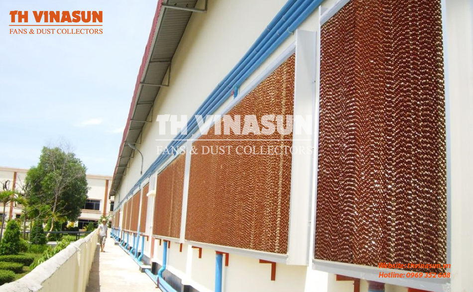 hệ thống làm mát nhà xưởng bằng tấm cooling pad