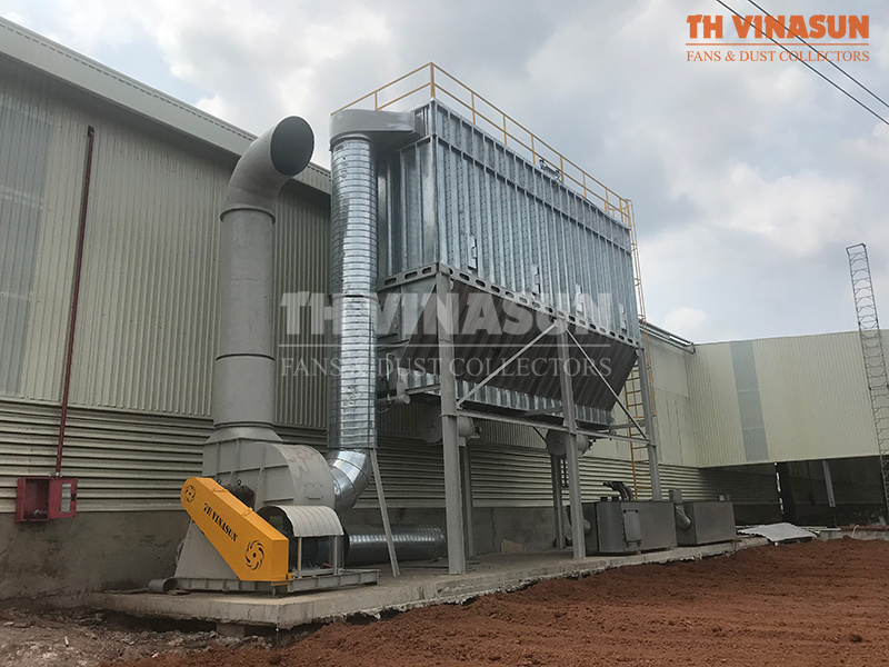 Hút bụi nhà máy gỗ ván ép MDF Kim Tín