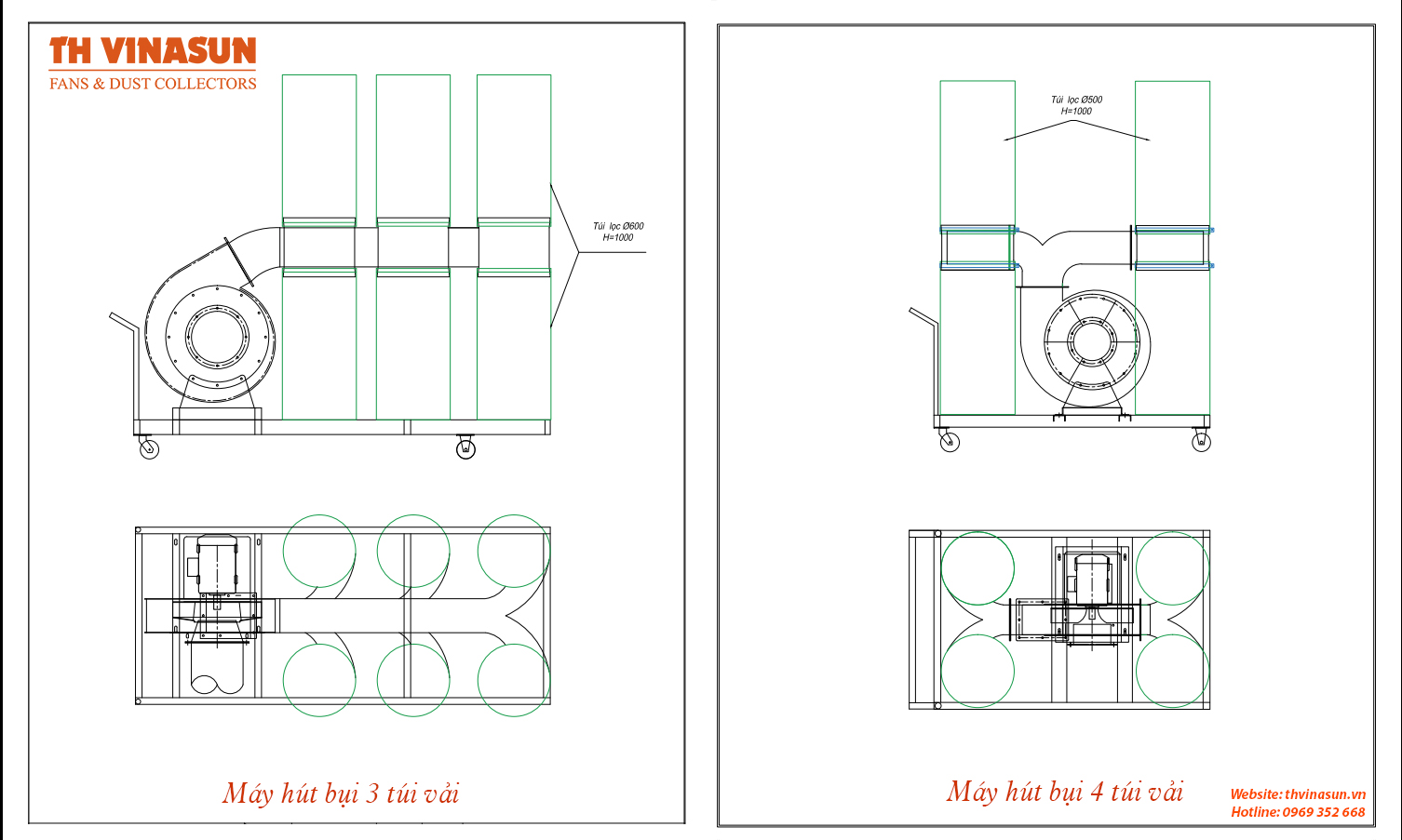 Bản vẽ kỹ thuật máy hút bụi di động
