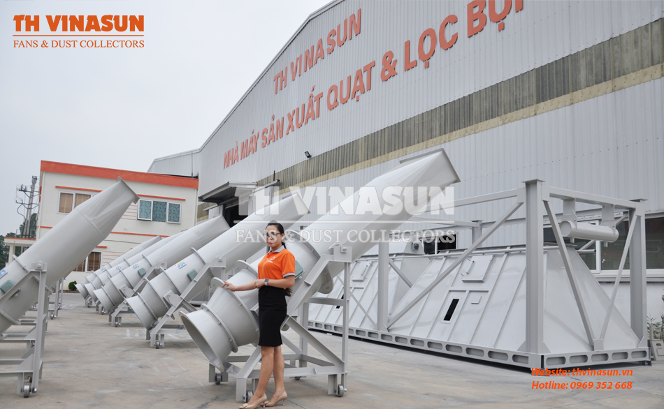 quạt hướng trục làm mát vỏ lò