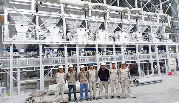 hệ thống hút bụi đá xi măng