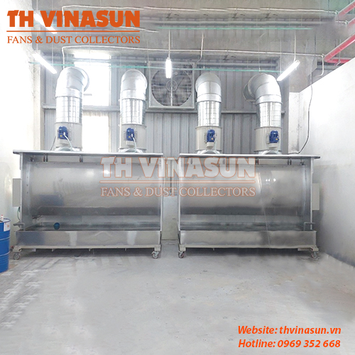 Xử lý bụi sơn ướt bằng màng nước
