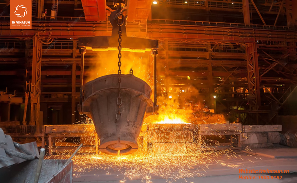 th-vinasun Hệ thống xử lý bụi lò nung sắt, nhôm, đồng