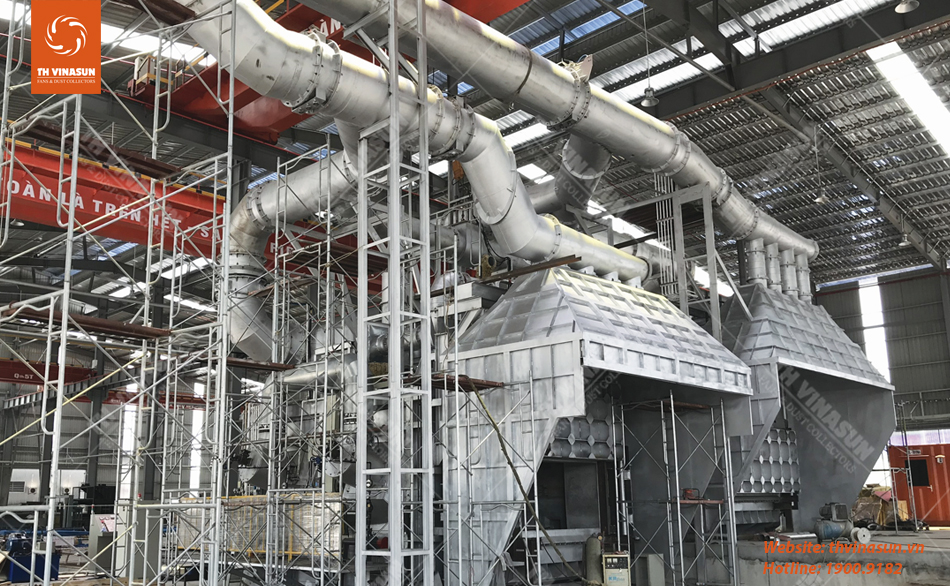 th-vinasun Hệ thống xử lý bụi lò nung sắt, nhôm, đồng