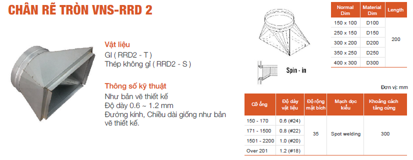 chan-re-tron chân rẽ tròn