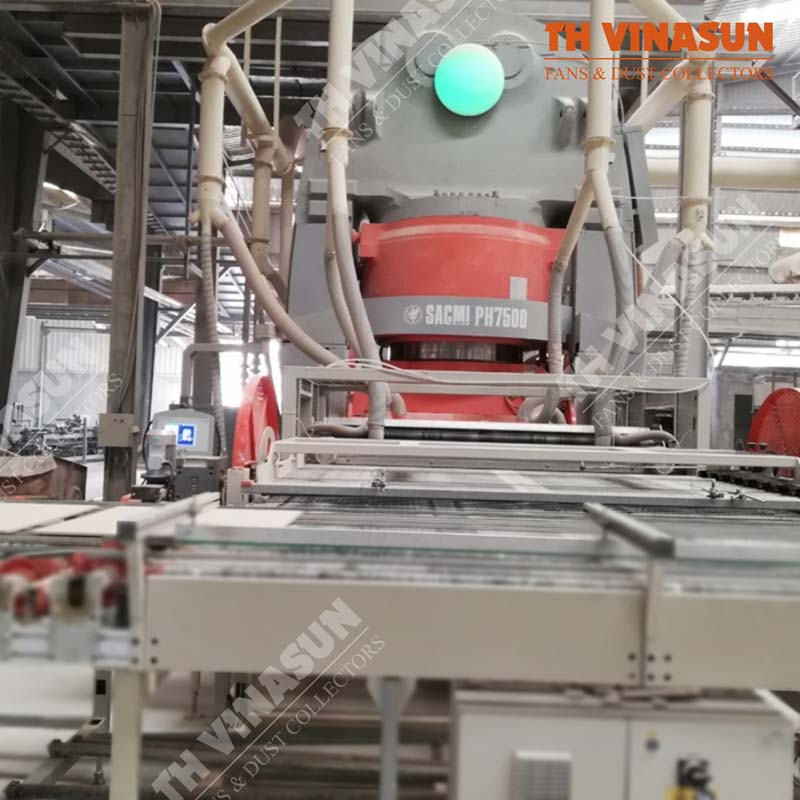 xử lý bụi và thông gió nhà máy gốm sứ