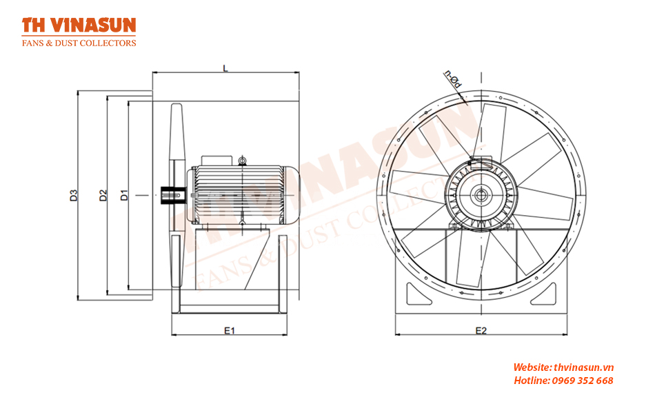 Bản vẽ kỹ thuật quạt ly tâm