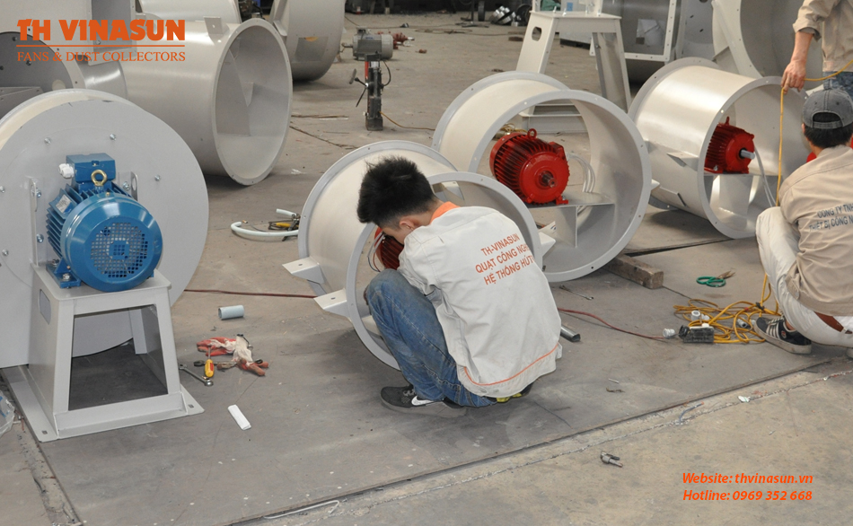 quạt thông gió hướng trục tròn