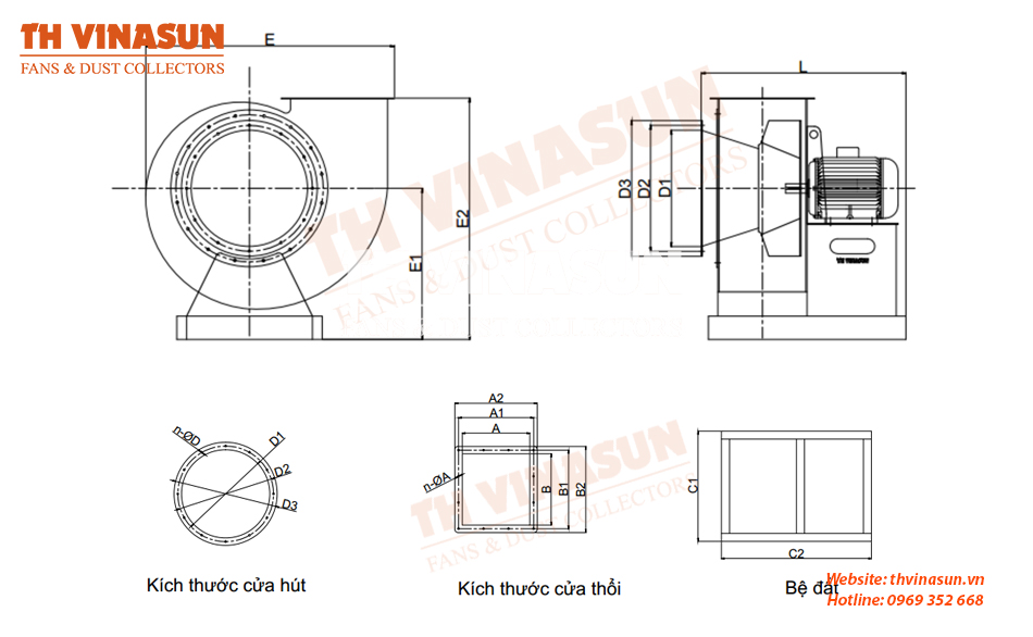 quat-so-cao-ap Bản vẽ kỹ thuật quạt sò ly tâm cao áp