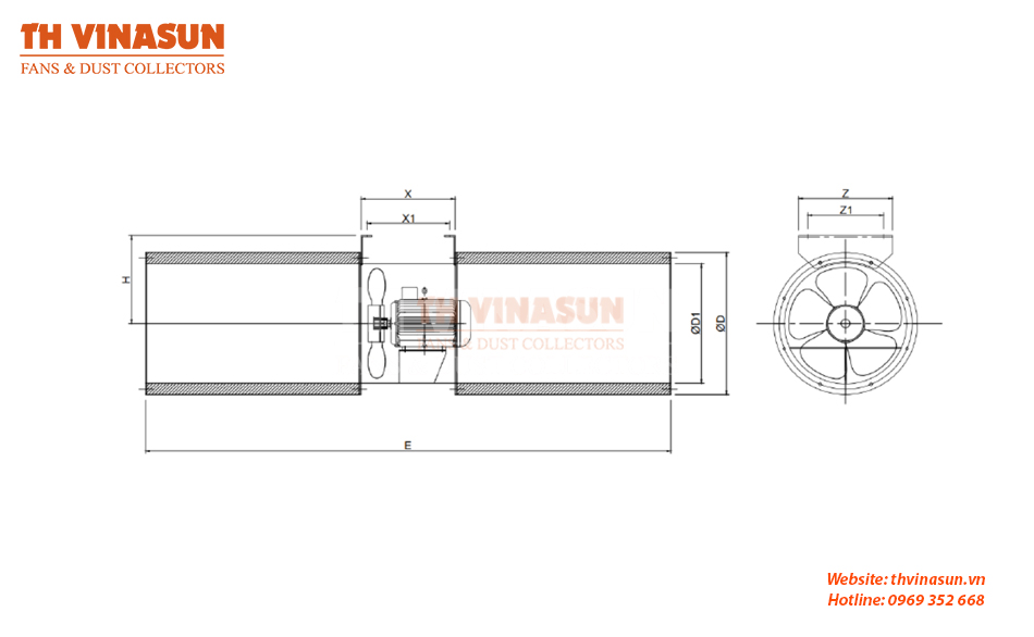 bản vẽ kỹ thuật quạt jetfan