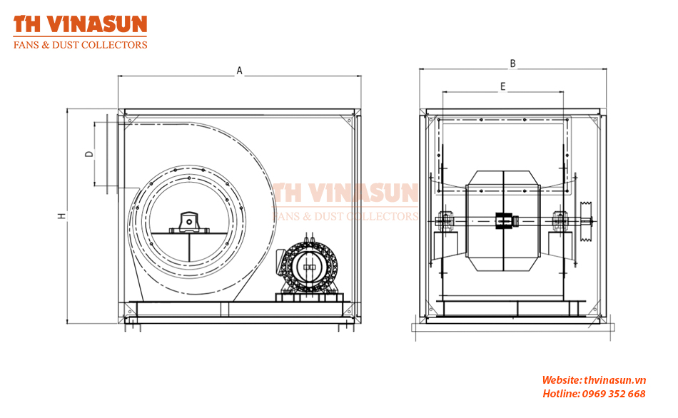 Bản vẽ kỹ thuật quạt cabinet VNS-CF1S