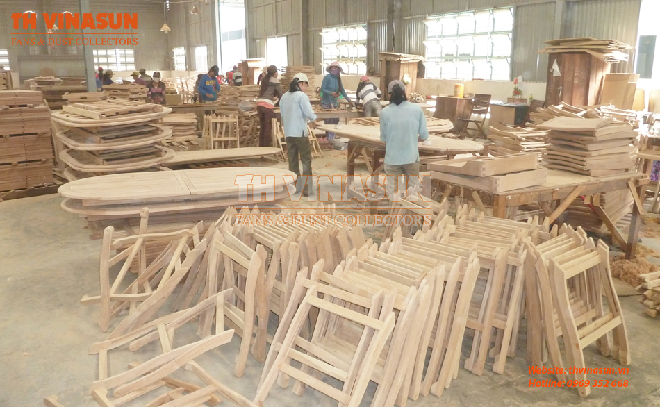 hút bụi xưởng gỗ