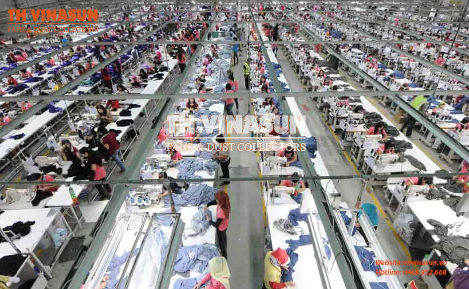 quat-cap-gio-tuoi-cong-nghiep cách xử lý bụi vải