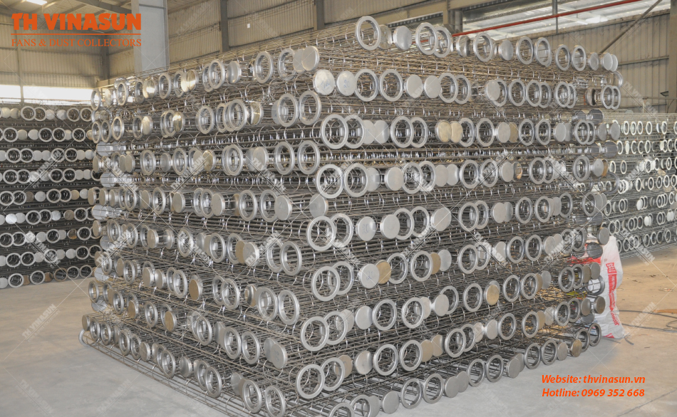 he-thong-hut-bui Khung rọ lọc bụi Inox Nhà máy sản xuất phân bón hóa học