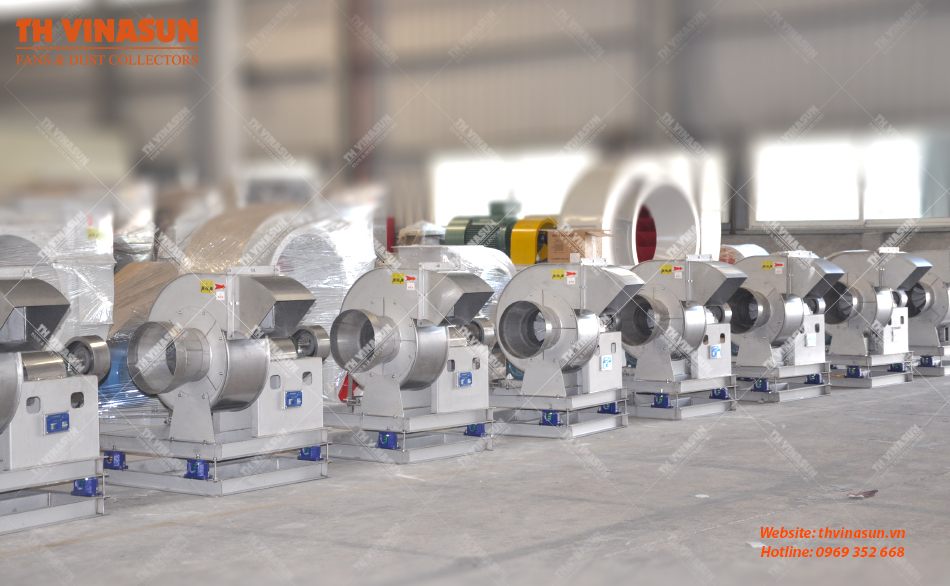 Lô quạt ly tâm inox xuất khẩu sang Mỹ