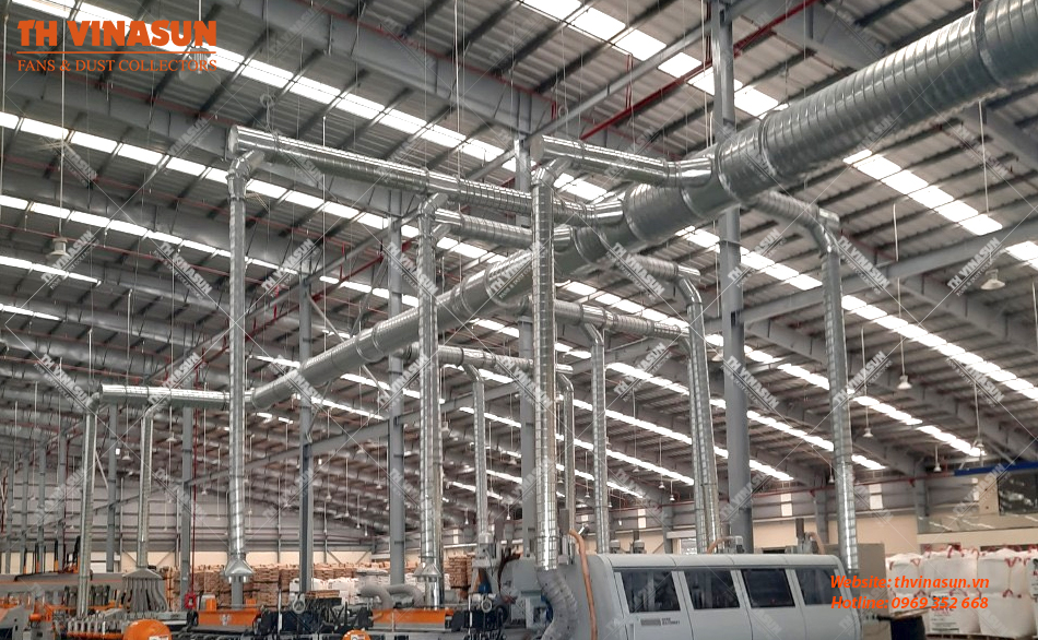 Hệ thống đường ống hút bụi gỗ