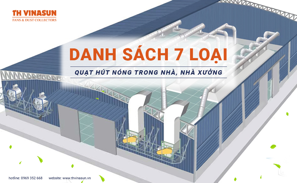 Danh sách 7 loại quạt hút nóng trong nhà, nhà xưởng