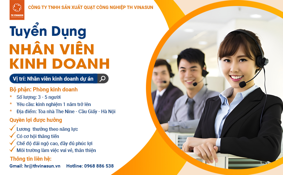 HOT JOB! TH VINASUN tuyển dụng nhân viên kinh doanh dự án – chi nhánh Hà Nội