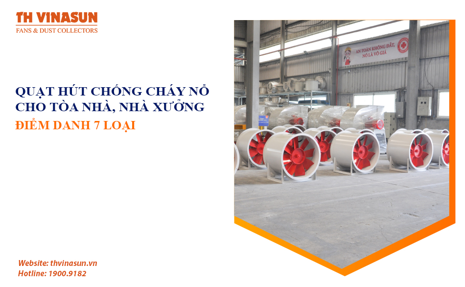 Điểm danh 7 loại quạt hút chống cháy nổ cho tòa nhà, nhà xưởng