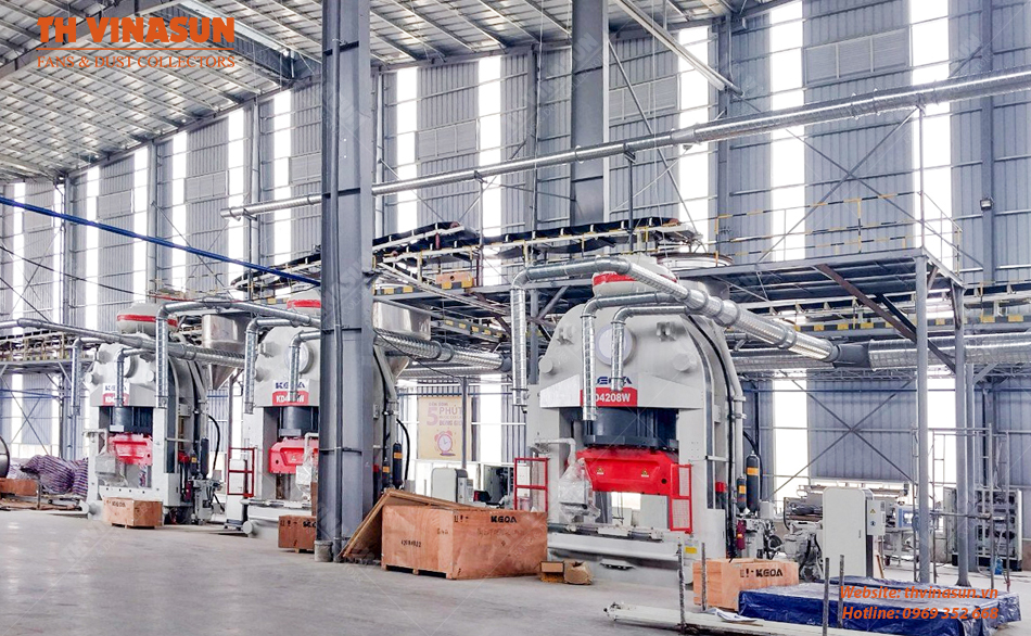 TH Vinasun bắt đầu triển khai lắp đặt hệ thống hút lọc bụi cho nhà máy gạch Takao - Bình Định
