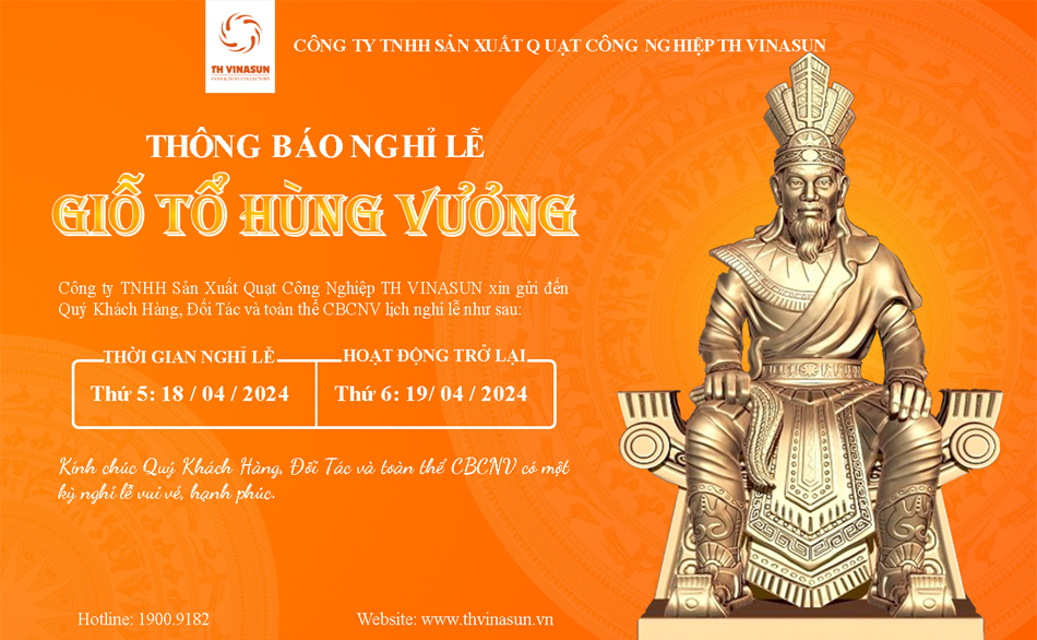 TH Vinasun thông báo lịch nghỉ lễ Giỗ Tổ Hùng Vương