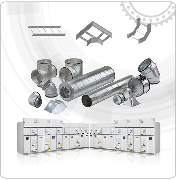 Ống gió, Tủ điện, Máng cáp